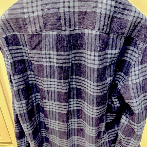 BRUNELLO CUCINELLI LINEN CHECK SPORT SHIRT - NEW - Picture 4 of 7